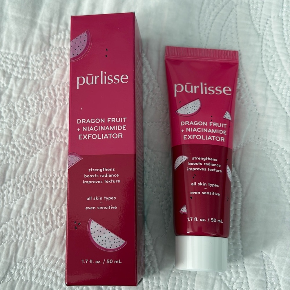 Purlisse Dragon Fruit + Niacinanmide Face Exfoliator - 1.7 fl oz / 50 ml - NIB